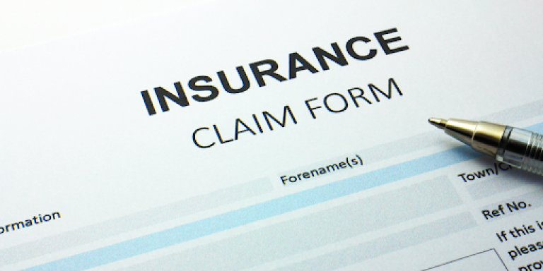 image of an insurance claim form