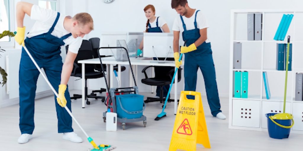 group of corporate cleaners