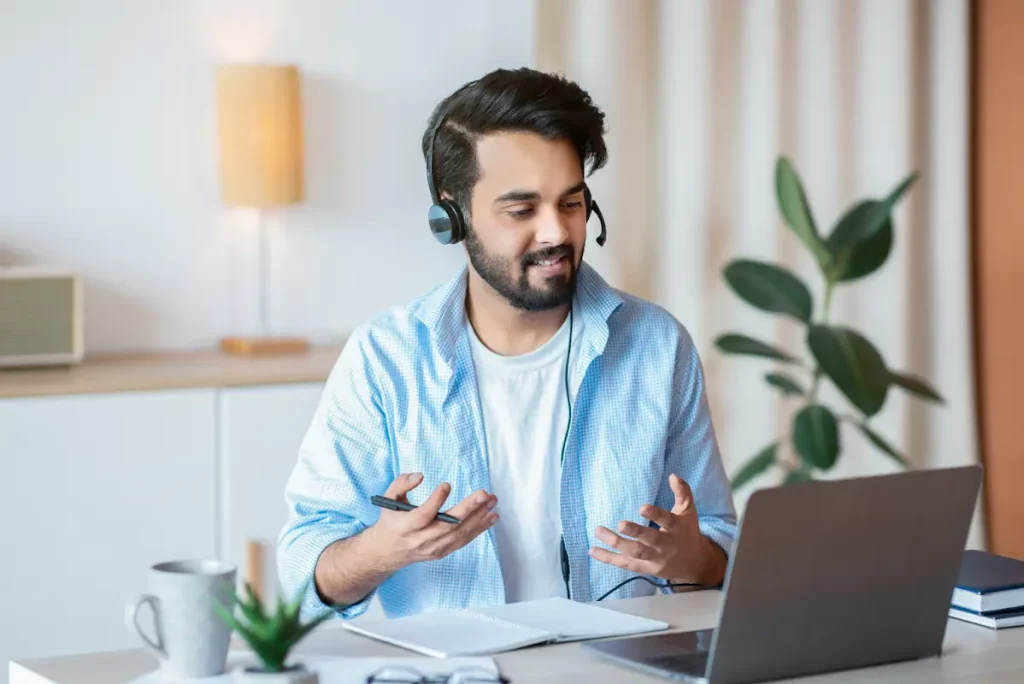 Private tutor on a conference call