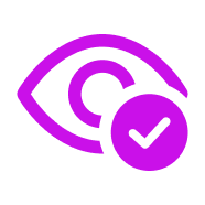 Eye checkmark icon