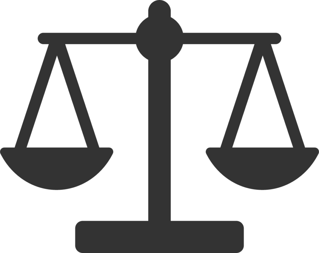 Icon of a balanced scale