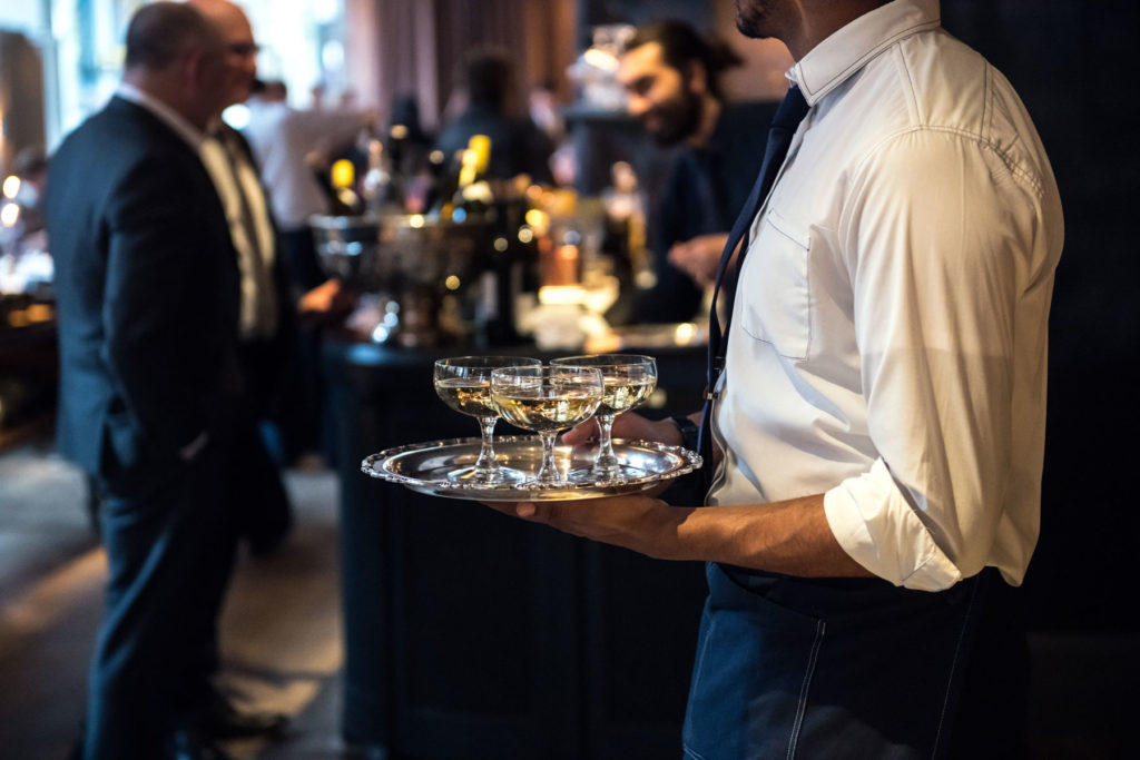 waiter at formal event