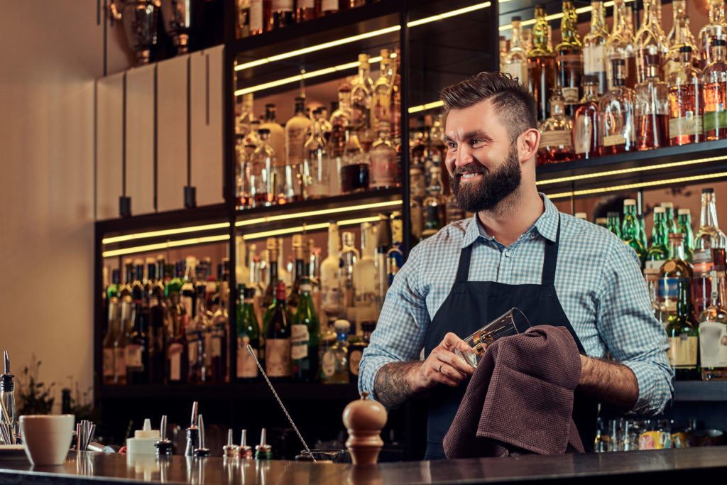male bartender smile