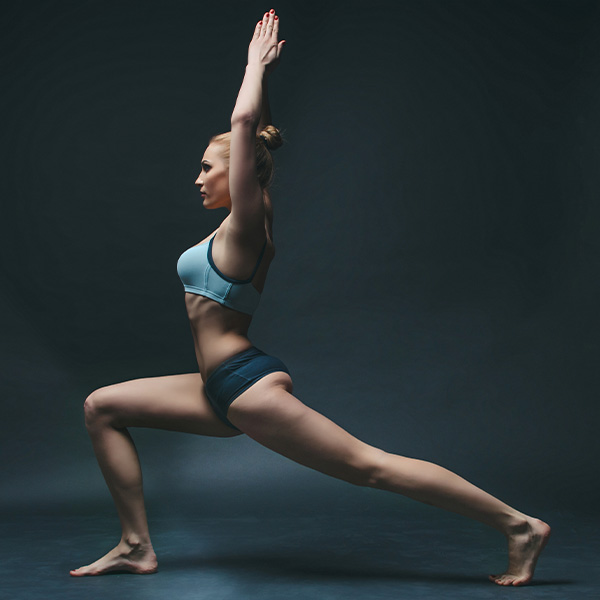 A yoga instructor works with consentration.