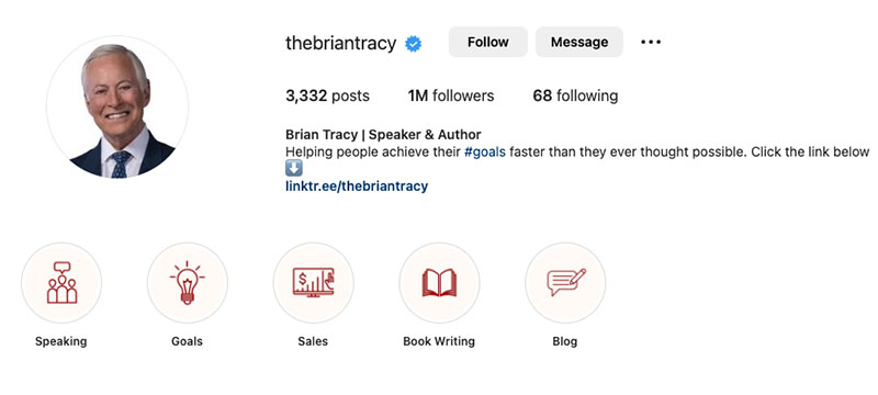 Brian Tracy Instagram Bio