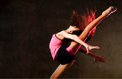 woman doing a ballet or interpretive dance