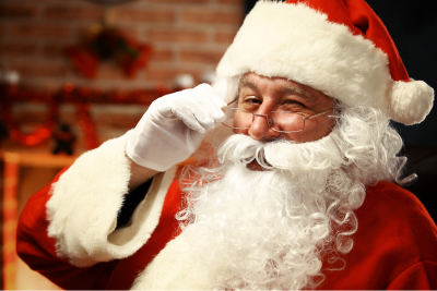close up of santa winking