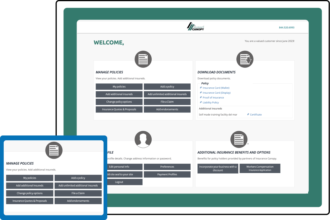 Event Center Partnerships Insurance Canopy