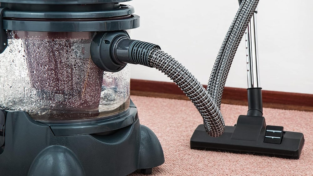 close up of carpet cleaner