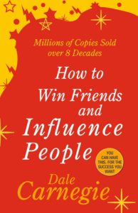 book cover for "how to win friends and influence people"