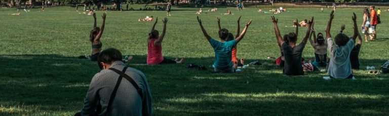 yoga class in the park